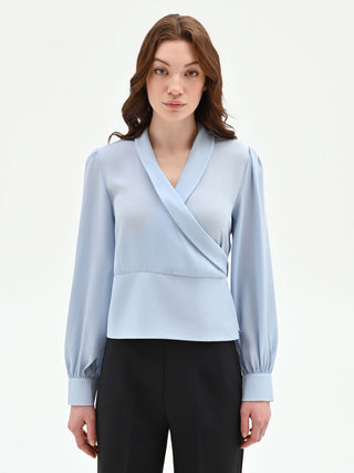 Sky-blue blouse
