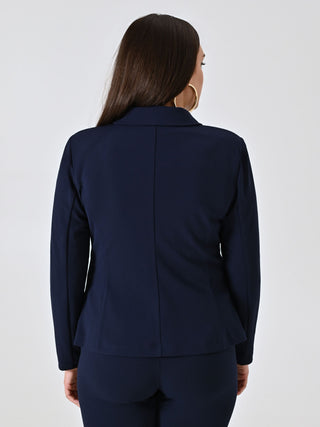 Giacca Curvy Monobottone Blu