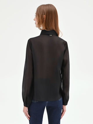 Black Ruffle Blouse