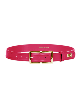 Fuchsia Belt with Rectangular Buckle