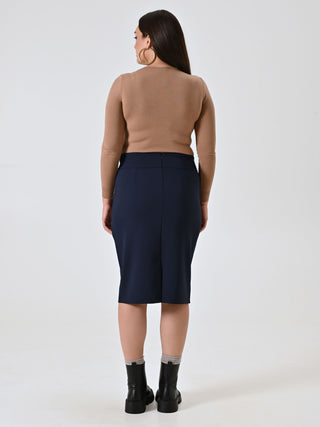 Jupe crayon Curvy Bleue