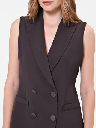 Gilet doppiopetto moro marrone