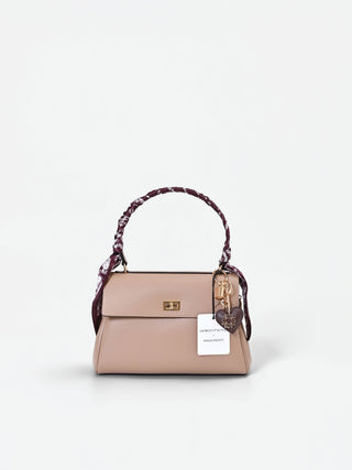 Beige taupe handbag with Giorgia Palmas X Rinascimento scarf