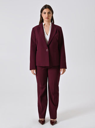 Curvy Jacket in Burgundy Technical Fabric