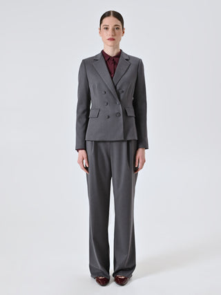 Grey Double-breasted Jacket