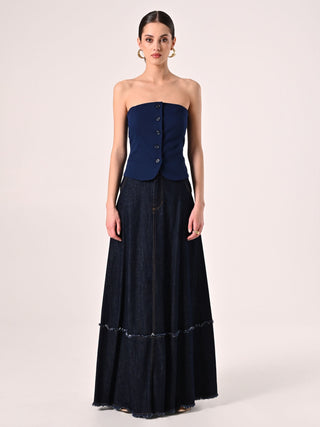 Top Bustier Blu