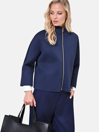 Short Blue Cape in Soft Scuba