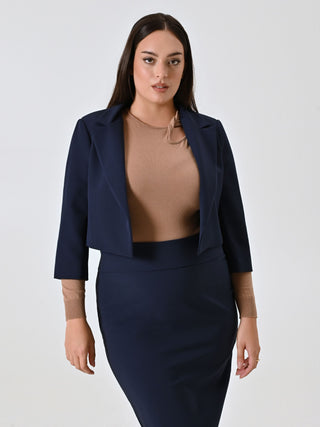 Curvy Blue Short Jacket