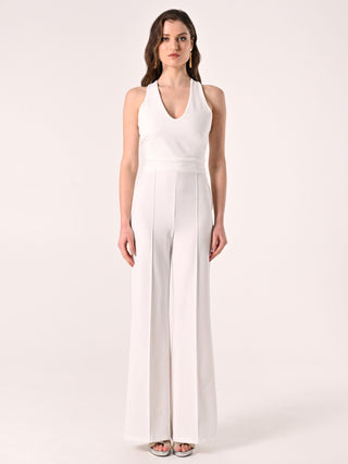 White Jumpsuit with Bow