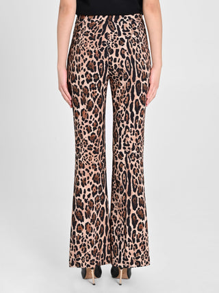 Pantalone Flared Animalier