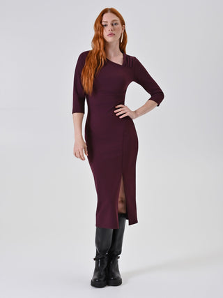 Bordeaux Midi Sheath Dress