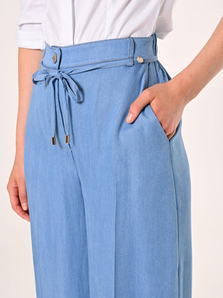 Loose Chambray Trousers