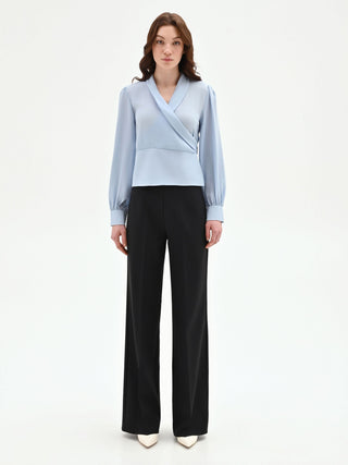 Sky-blue blouse