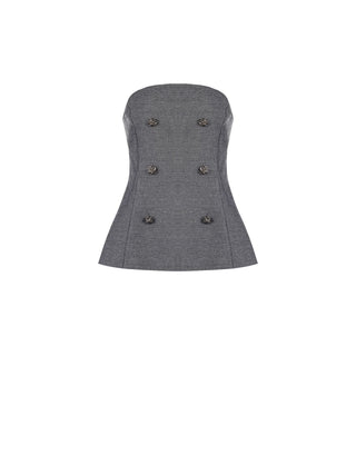 Herringbone Top with Lurex Thread