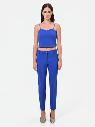 Pantalone a sigaretta blu cina
