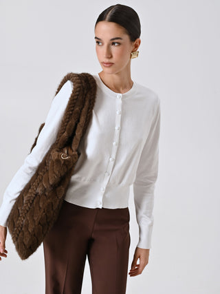 White Knitted Cardigan