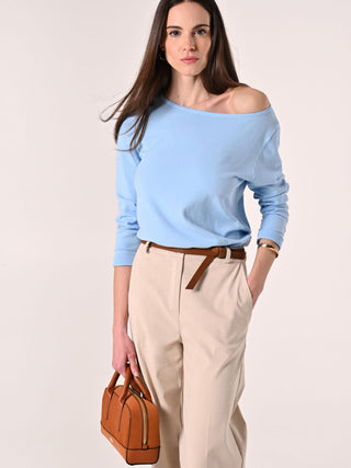 Light Blue Boatneck Jumper