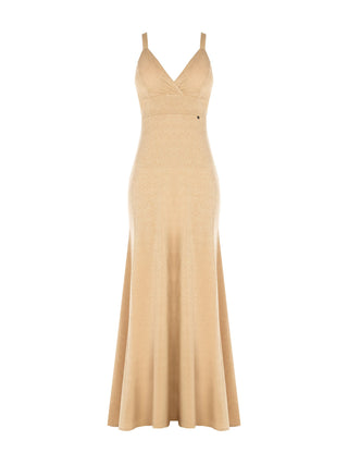 Robe en lurex couleur or