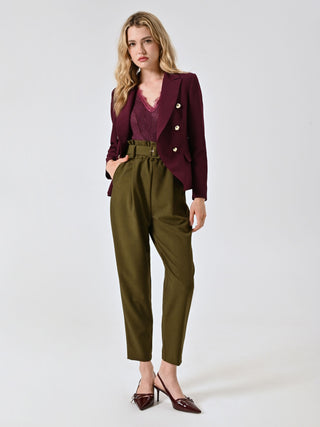 Pantaloni Carrot Fit Verde Militare