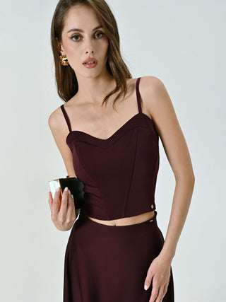Burgundy Bustier Top