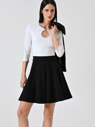 Two-tone Flared Dress