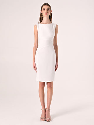 Robe fourreau blanche en néoprène