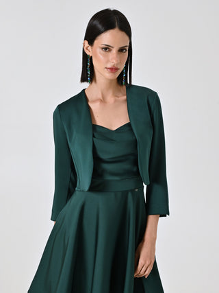 Green Satin Shrug
