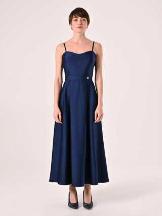 Robe évasée bleu marine