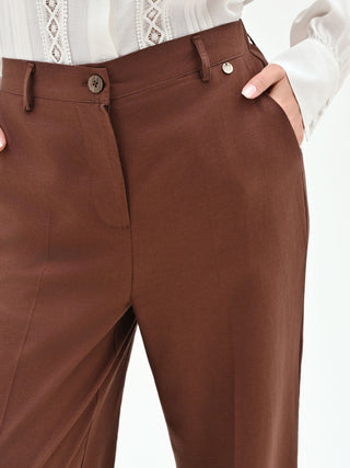 Chocolate Linen Trousers