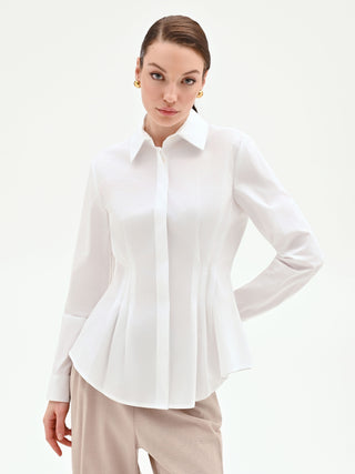 Camicia bianca con baschina