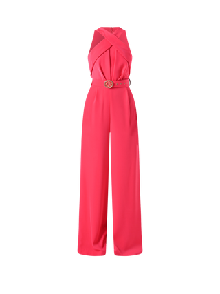 Fuchsia Jumpsuit with Halterneck