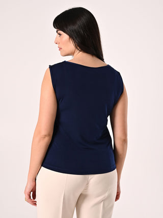 Curvy Blue Sequinned Top