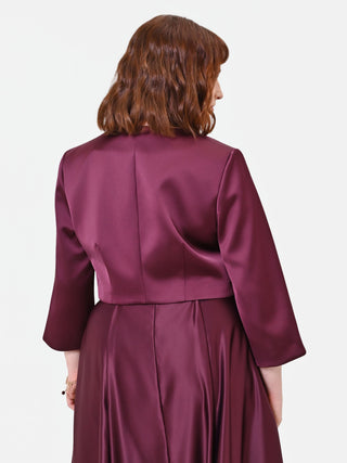 Coprispalle Curvy raso bordeaux rosso con zip