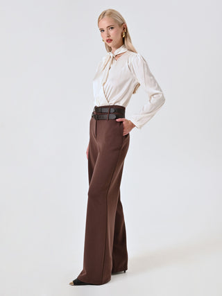 Pantaloni Marroni Larghi
