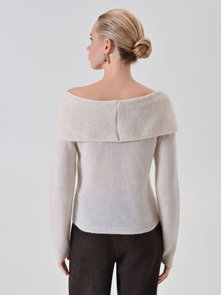 Maglia Avorio misto Lana Viscosa