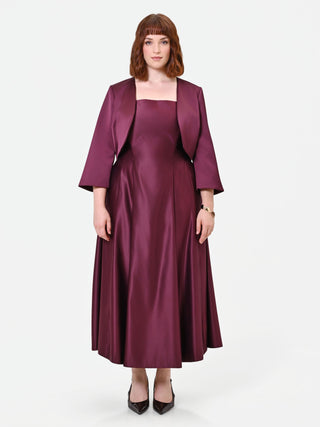 Coprispalle Curvy raso bordeaux rosso con zip