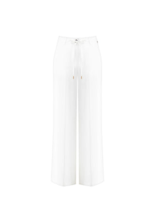Pantaloni Ampi Bianchi in Viscosa