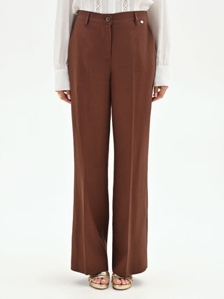 Chocolate Linen Trousers