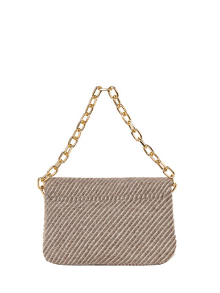 Borsa in tessuto jacquard rigato