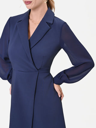 Abito blazer blu navy a portafoglio