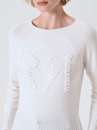 White RR Logo Sweater