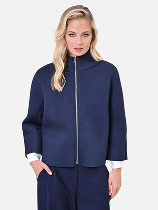 Short Blue Cape in Soft Scuba