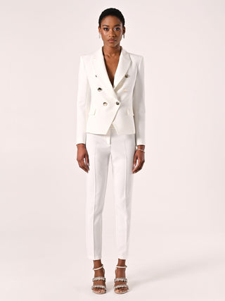 Trousers in White Technical Fabric