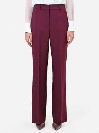 Studio Burgundy Red Center-Crease Trousers