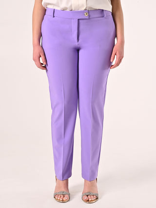 Curvy Lilac Trousers in Technical Fabric