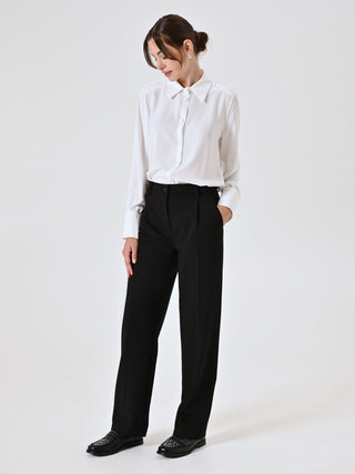 Black Trousers in Viscose Blend