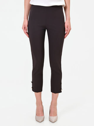 Pantalone moro marrone con spacchetto laterale
