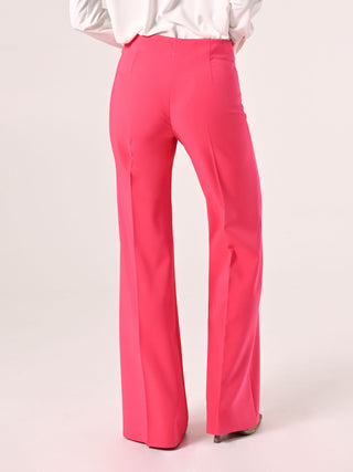 Pantaloni Palazzo Fuxia in Tessuto Tecnico