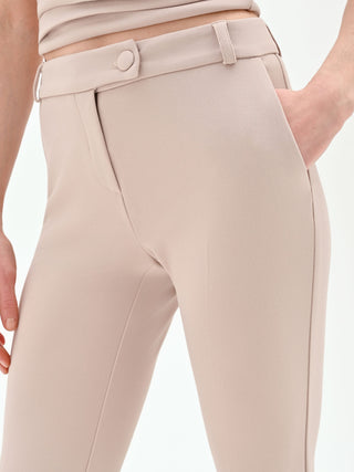 Pantalone tortora beige skinny