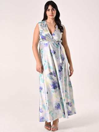 Robe longue curvy imprimé fleuri